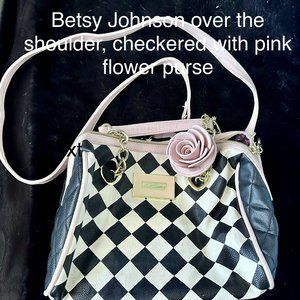Betsey Johnson over the should check purse